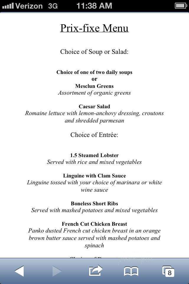 Overton's Seafood - East Norwalk, CT menu_pic
