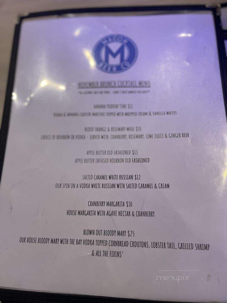Macon Beer Company - Taproom & Kitchen - Macon, GA menu_pic