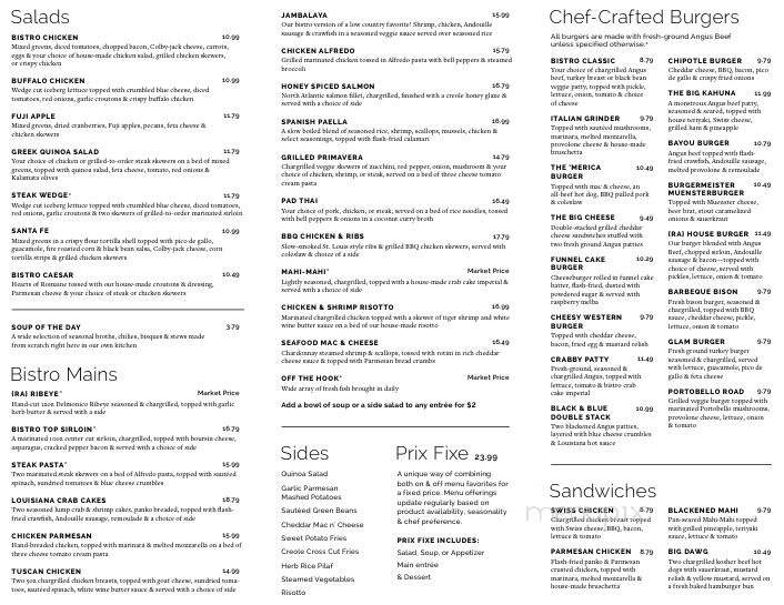 Robin Alexander: An American Bistro - Lynchburg, VA menu_pic