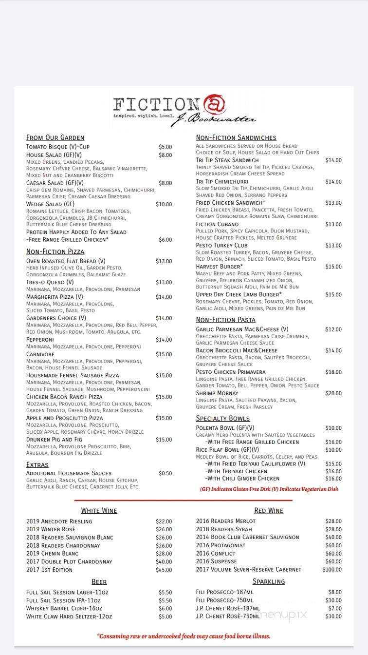 Bookwalter Winery - Richland, WA menu_pic