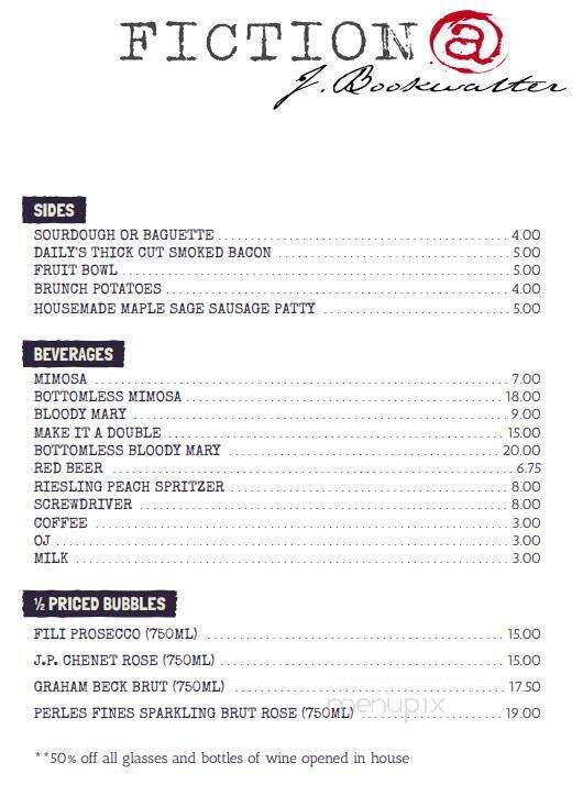 Bookwalter Winery - Richland, WA menu_pic