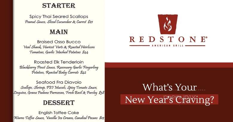 Redstone American Grille - Plymouth Meeting, PA menu_pic
