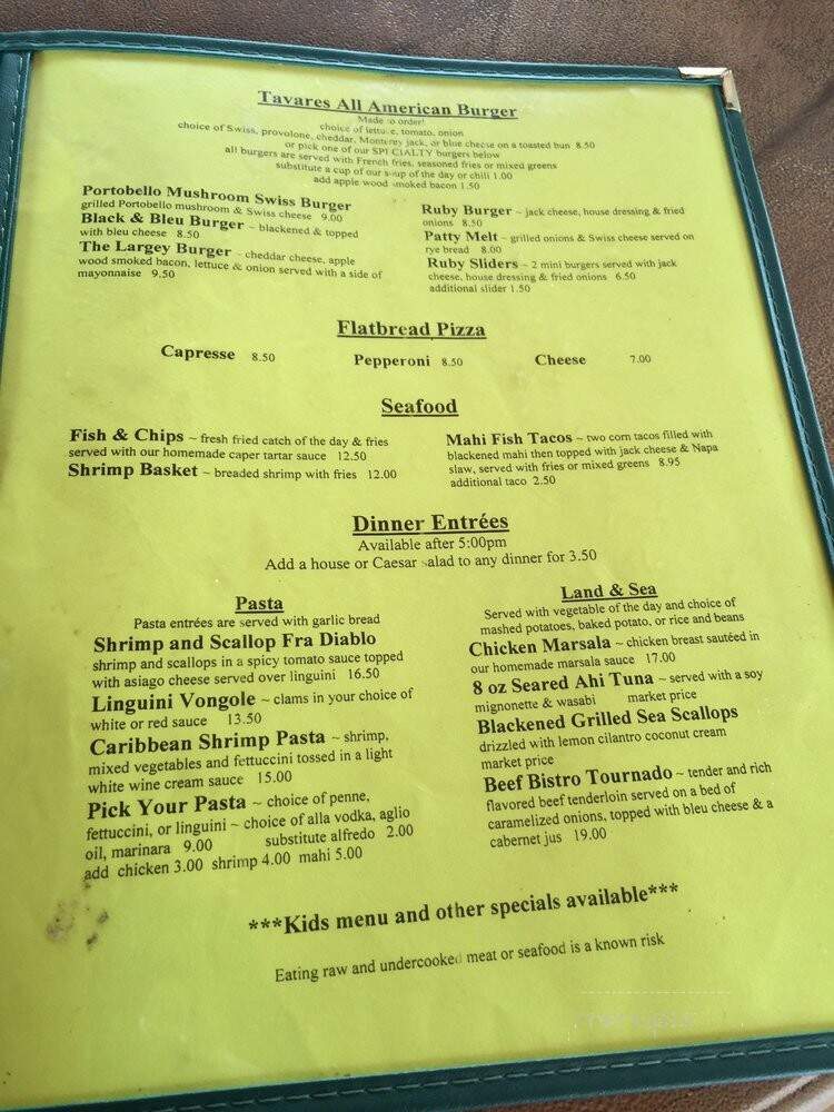 Ruby Street Grill - Tavares, FL menu_pic