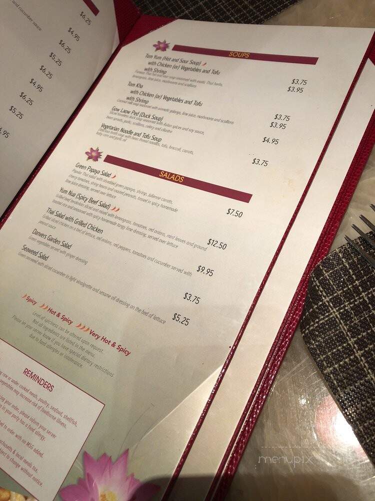Sawasdee Danvers - Danvers, MA menu_pic