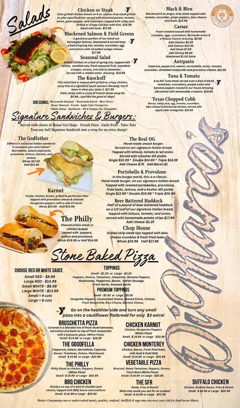 DiMarco's Bistro & Cantina - Uniontown, PA menu_pic