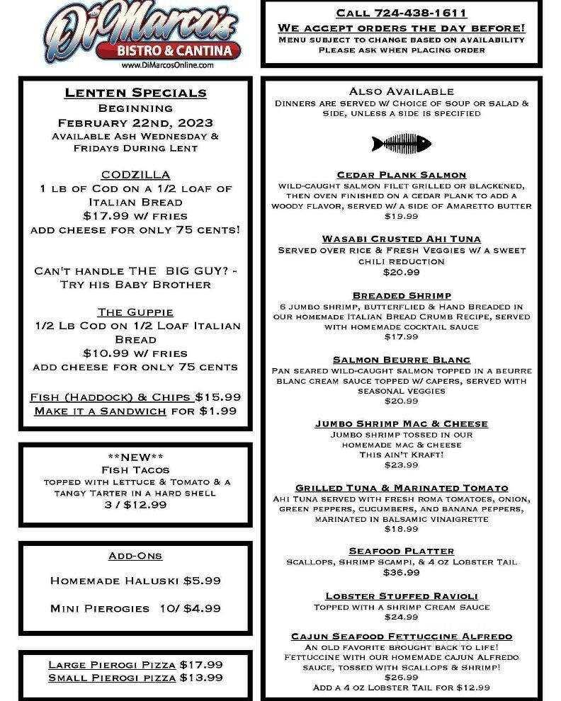 DiMarco's Bistro & Cantina - Uniontown, PA