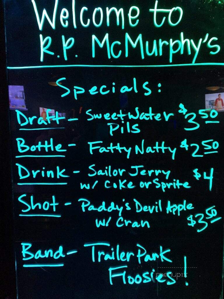 R.P. Mcmurphys - Cincinnati, OH menu_pic