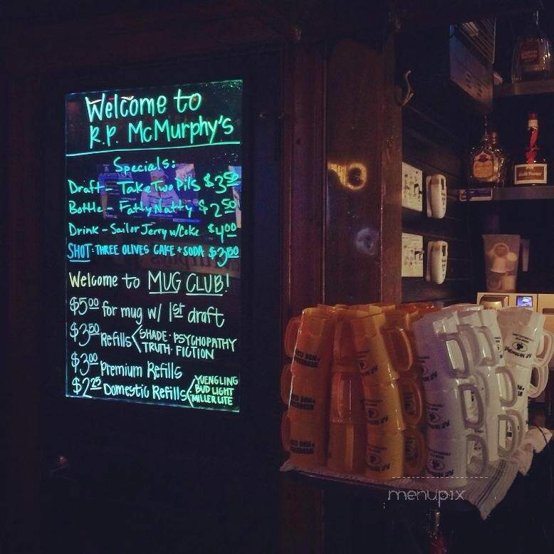 R.P. Mcmurphys - Cincinnati, OH menu_pic
