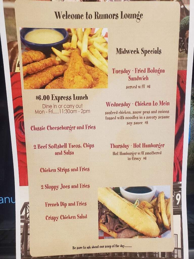 Rumors Lounge - Grand Forks, ND menu_pic