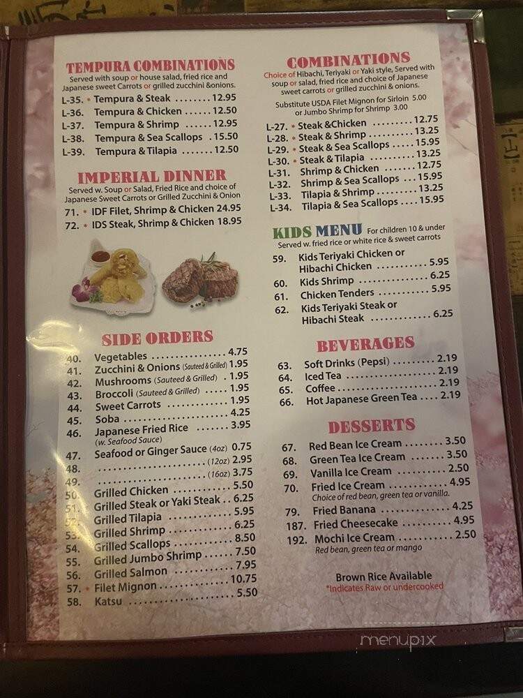 Yamato Japanese Restaurant - Dunn, NC menu_pic