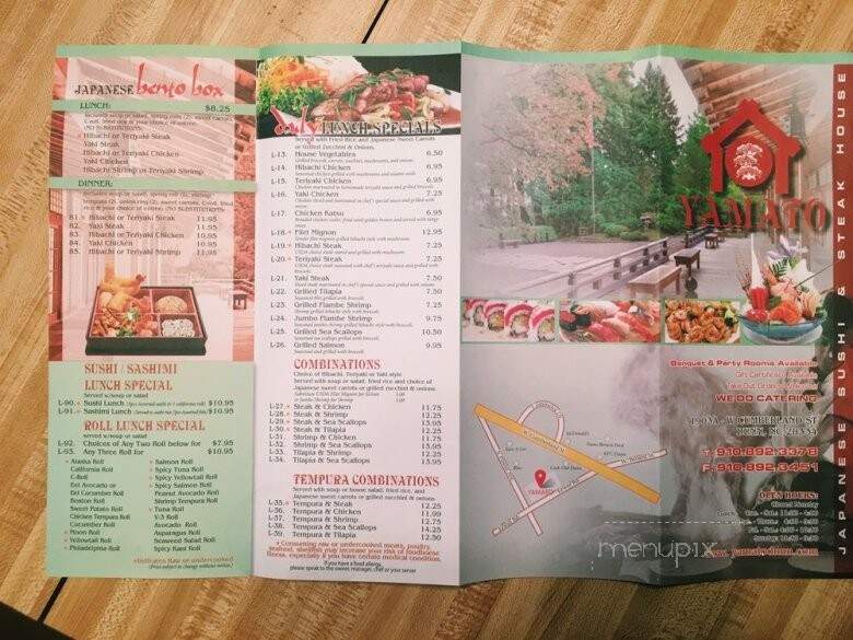 Yamato Japanese Restaurant - Dunn, NC menu_pic