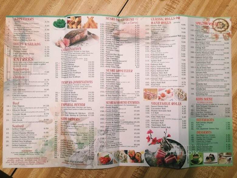 Yamato Japanese Restaurant - Dunn, NC menu_pic