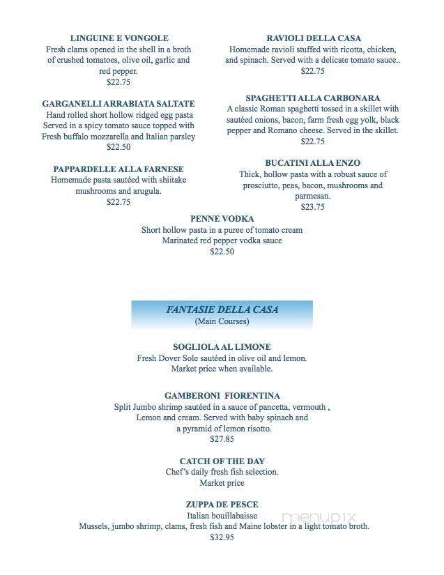 Enzo's On The Lake Restaurant - Longwood, FL menu_pic