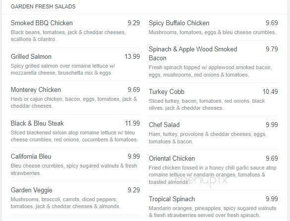 Silver Spoon Cafe - Naples, FL menu_pic