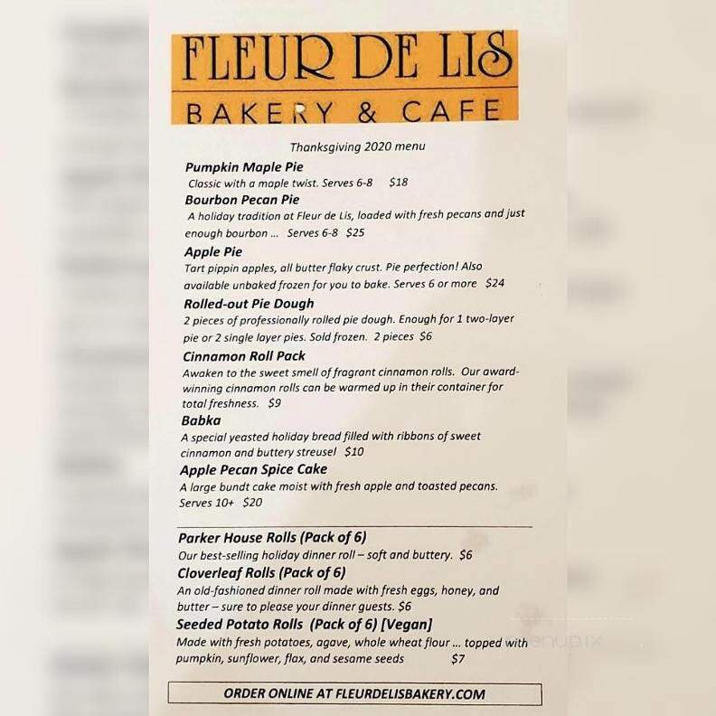 Fleur De Lis Bakery & Cafe - Portland, OR menu_pic