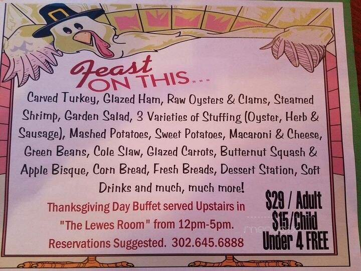 Irish Eyes Pub & Restaurant - Lewes, DE menu_pic