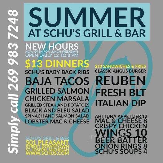 Schu's Grill & Bar - St Joseph, MI