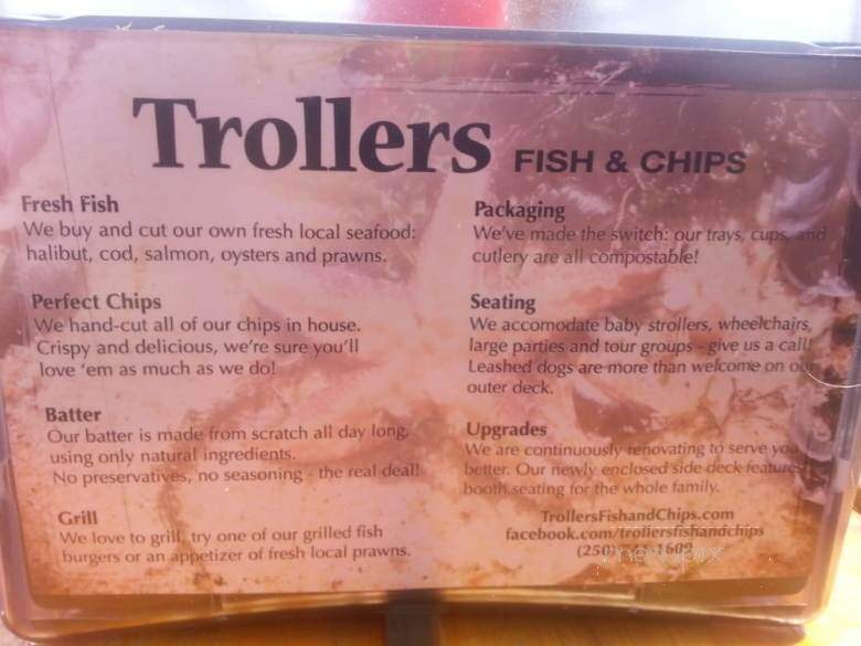 Troller Fish & Chips - Nanaimo, BC menu_pic