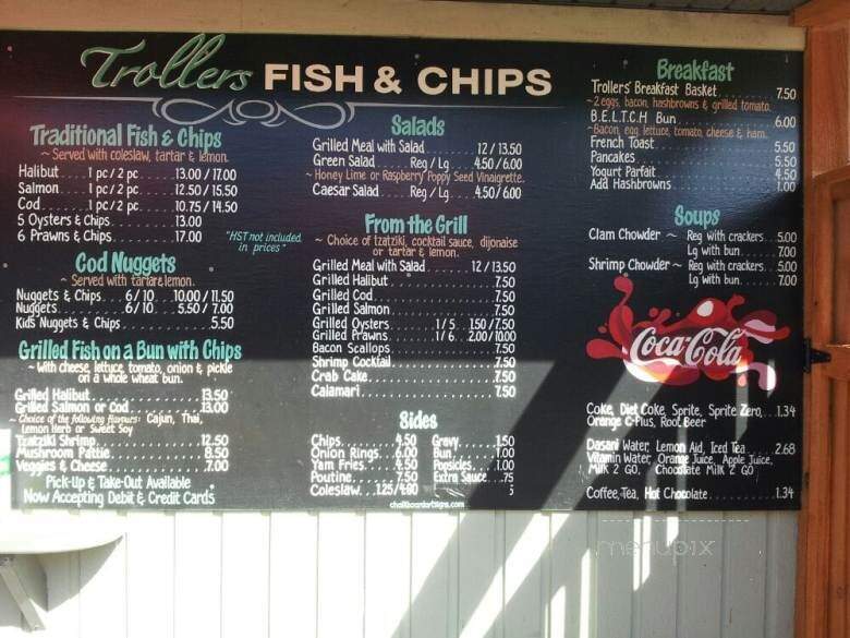 Troller Fish & Chips - Nanaimo, BC menu_pic