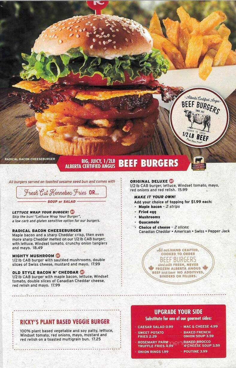 Ricky's - Nanaimo, BC menu_pic