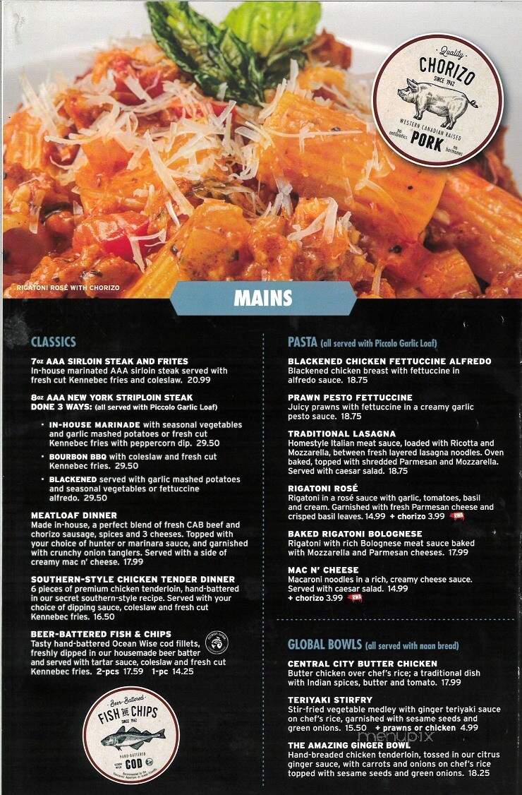 Ricky's - Nanaimo, BC menu_pic