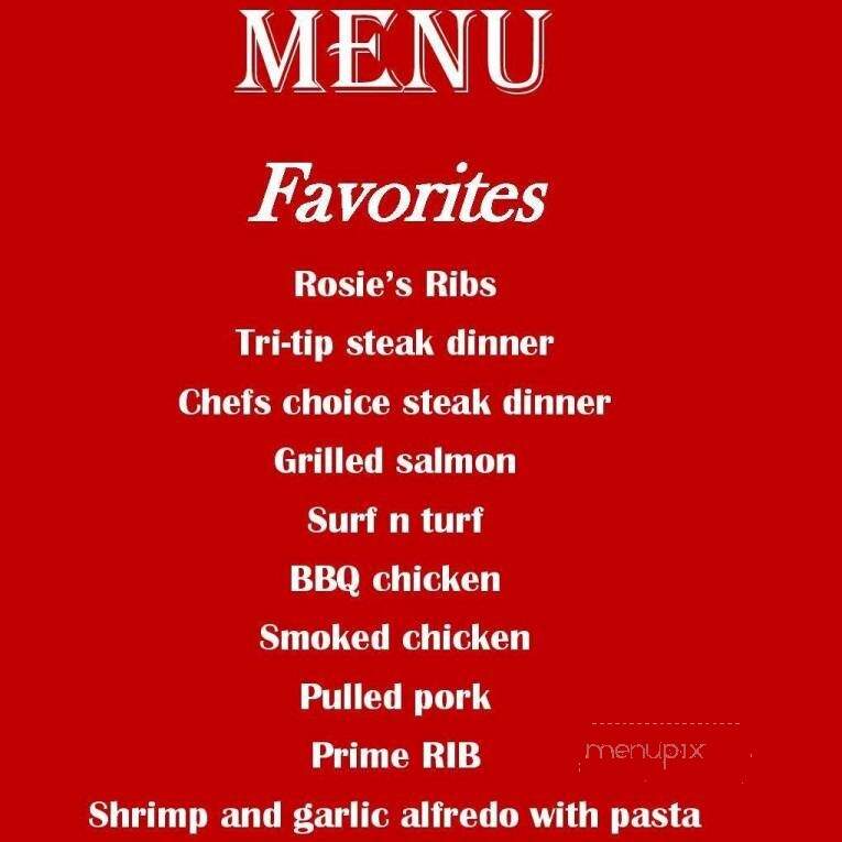 Rosie's Ribs - Lewiston, ID menu_pic