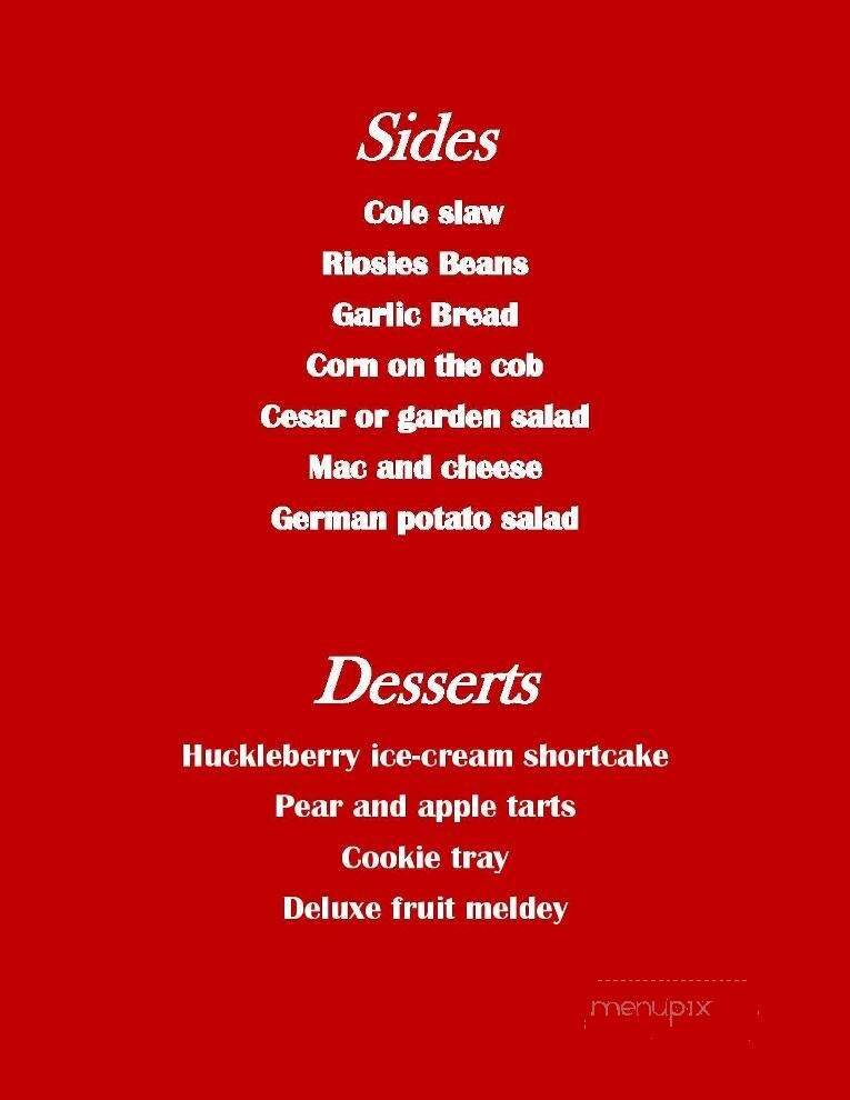 Rosie's Ribs - Lewiston, ID menu_pic