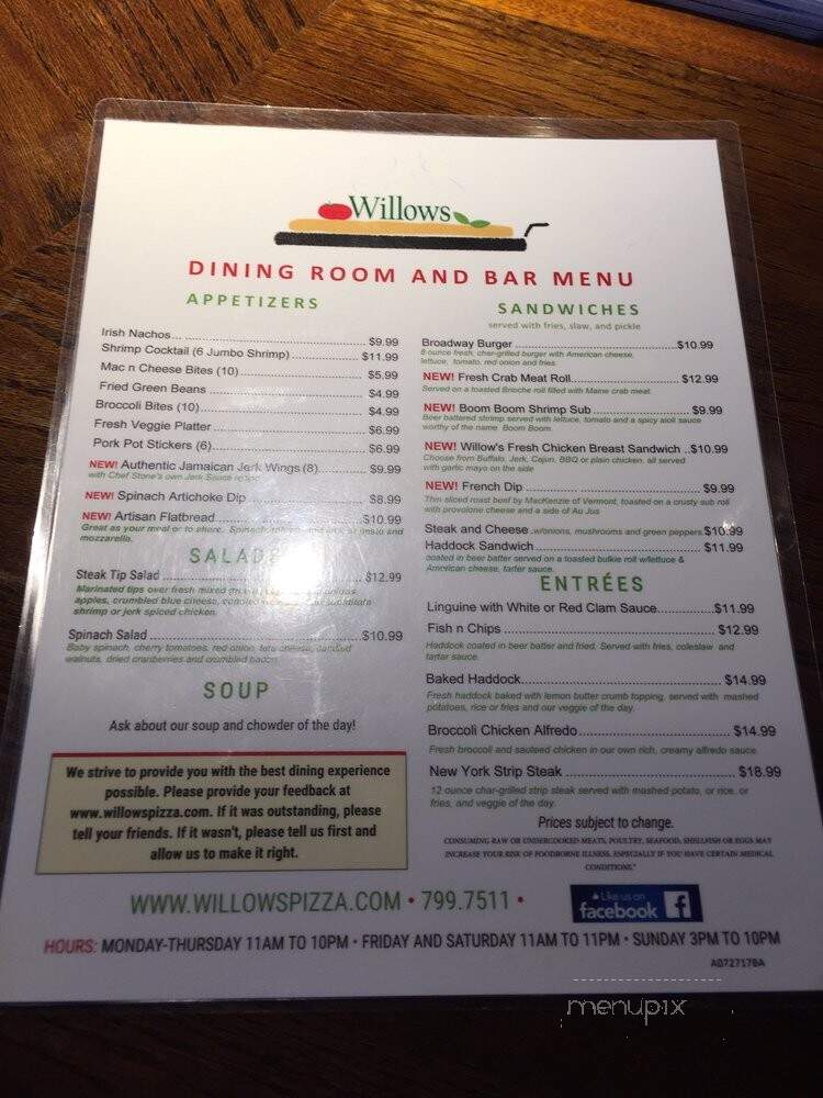 Willows Pizza & Restaurant - South Portland, ME