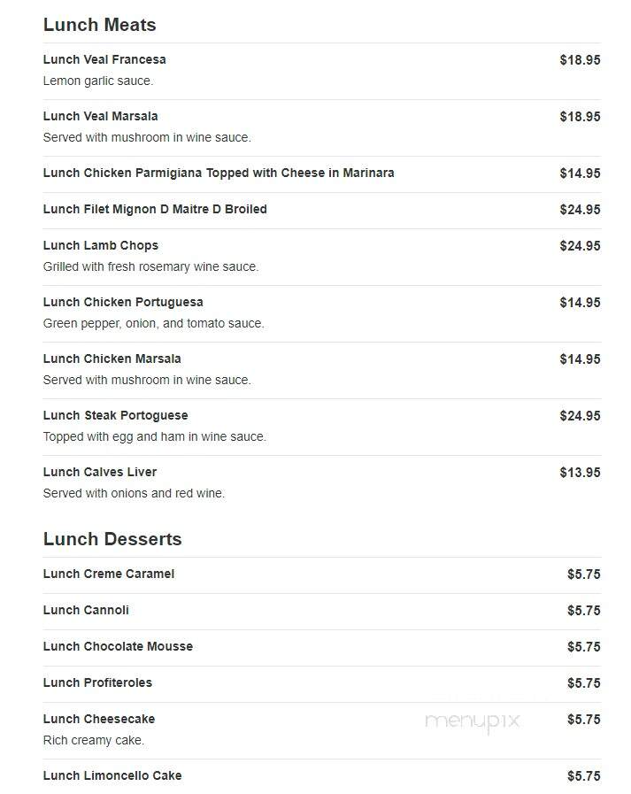 Nova Europa Restaurant - Silver Spring, MD menu_pic