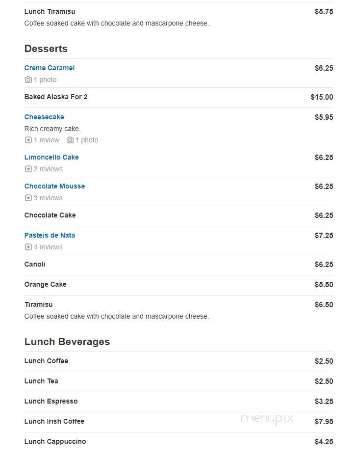 Nova Europa Restaurant - Silver Spring, MD menu_pic