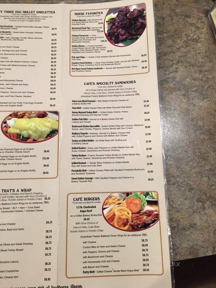 Cafe On The Common - Mansfield, MA menu_pic