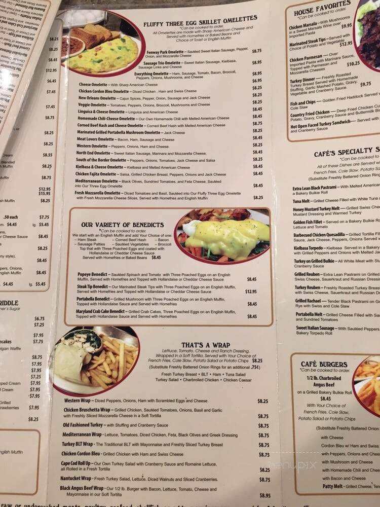 Cafe On The Common - Mansfield, MA menu_pic