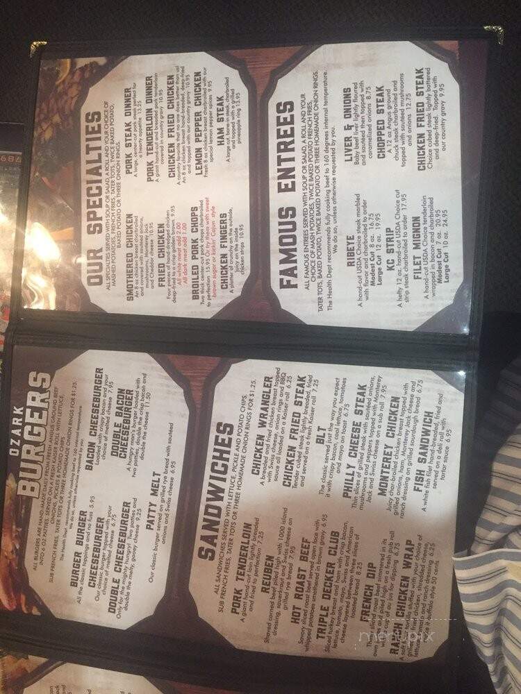 Chances R - Gravois Mills, MO menu_pic