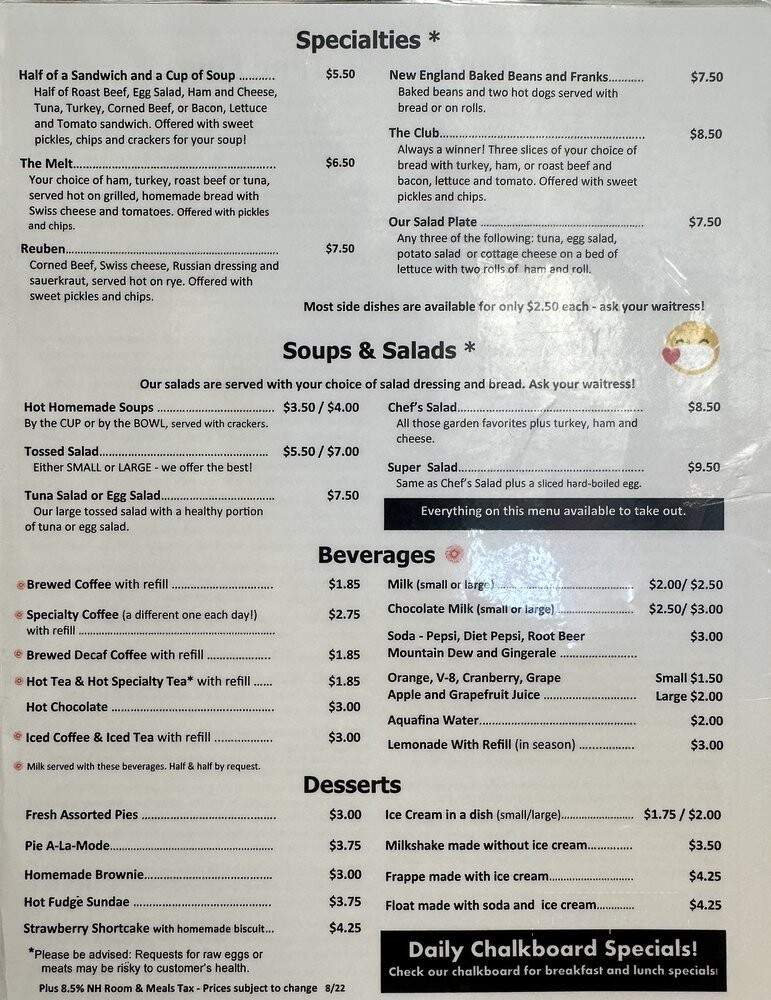 Coffee Pot - Littleton, NH menu_pic