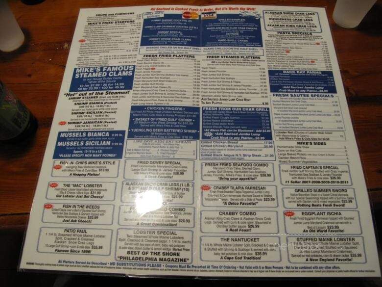Mikes Fish & Seafood Market - Sea Isle City, NJ menu_pic