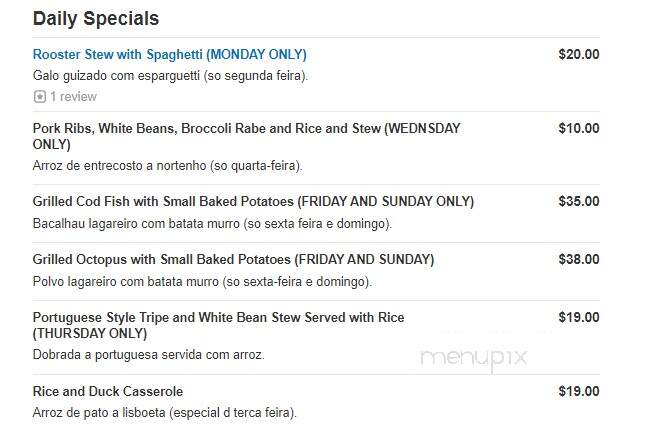 Portugal Express - Elizabeth, NJ menu_pic