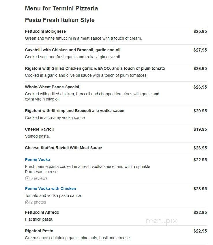 Termini Pizzeria Inc - Union City, NJ menu_pic