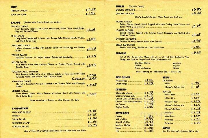 Olde Bryan Inn - Saratoga Springs, NY menu_pic