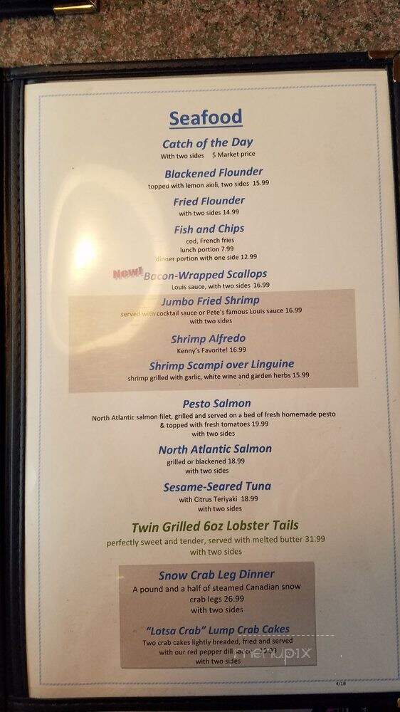 Ricks Eating Establishment II - Sneads Ferry, NC menu_pic