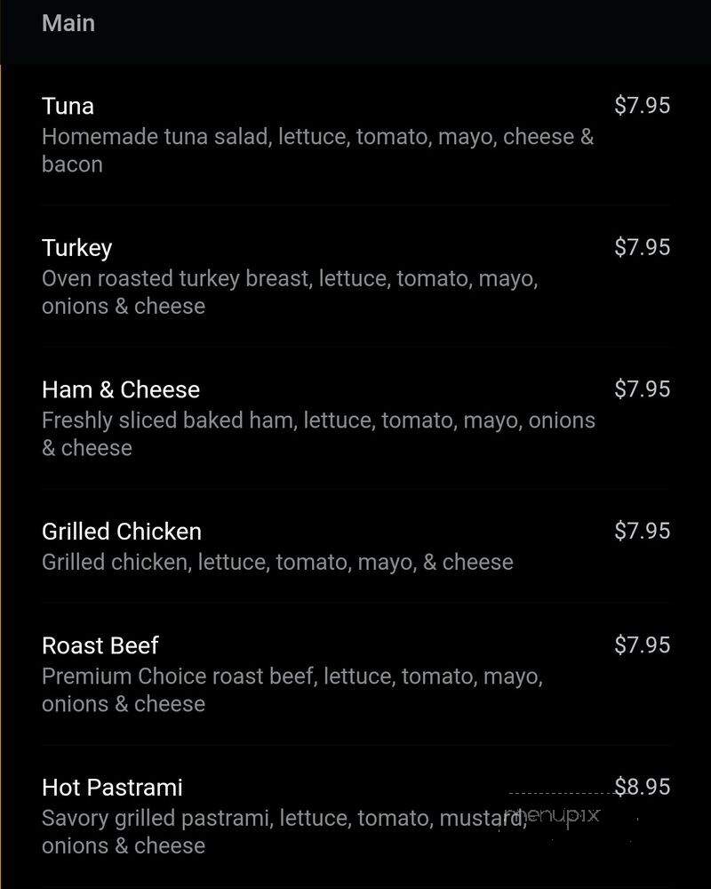Gregory's On Main Street - Rutherfordton, NC menu_pic