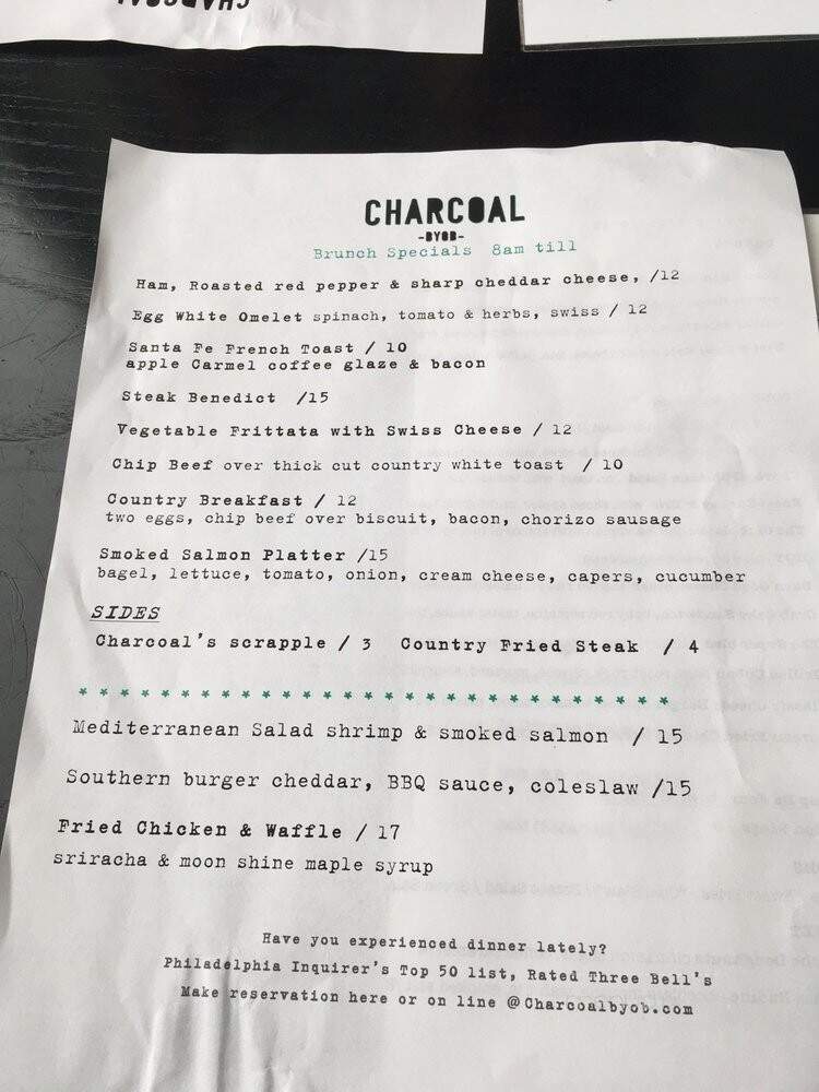 Charcoal BYOB - Yardley, PA