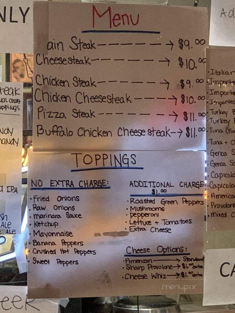 Dalessandro's Steaks - Philadelphia, PA menu_pic