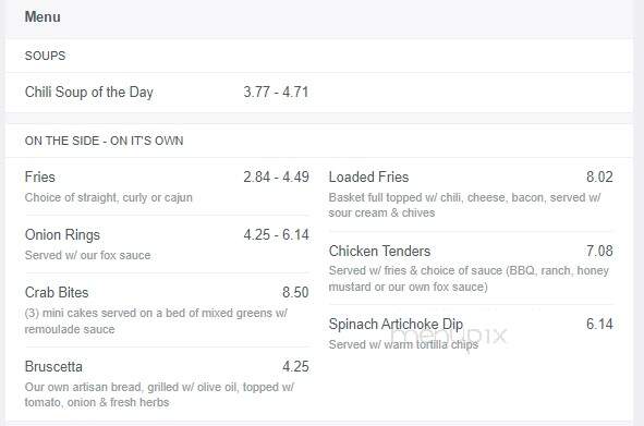 Foxchase Golf Club - Stevens, PA menu_pic