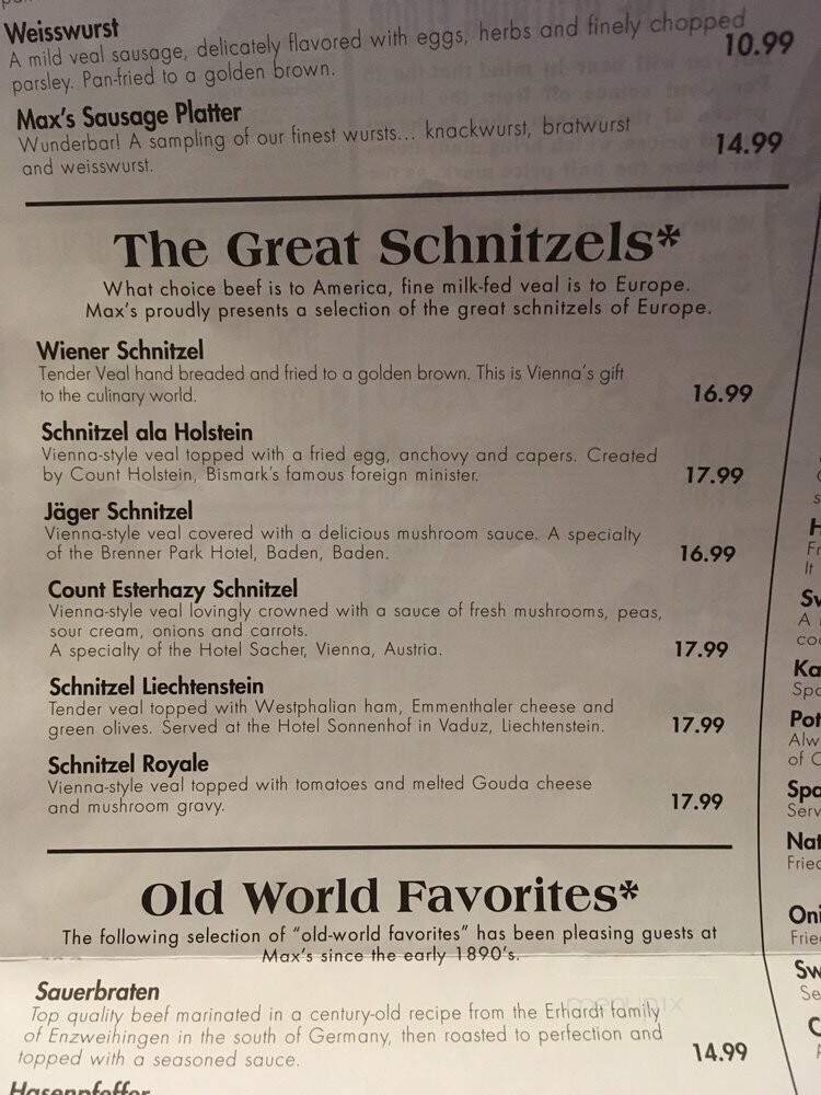 Max's Allegheny Tavern - Pittsburgh, PA menu_pic