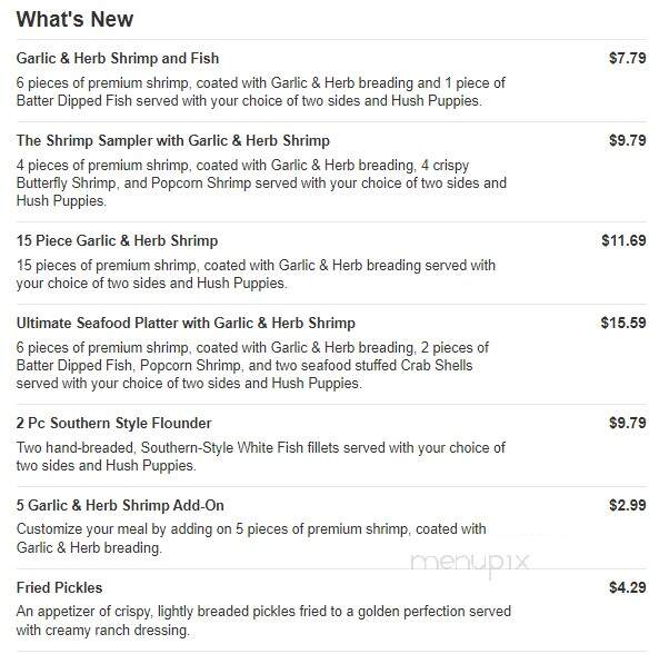 Captain D's Seafood - Lugoff, SC menu_pic