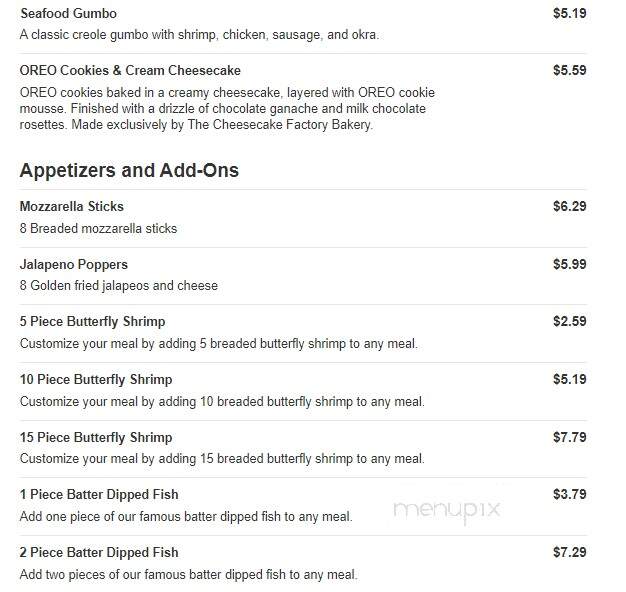 Captain D's Seafood - Lugoff, SC menu_pic