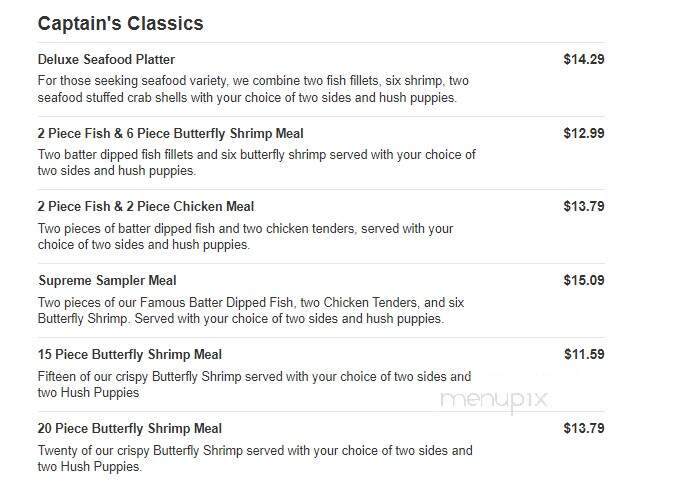 Captain D's Seafood - Lugoff, SC menu_pic