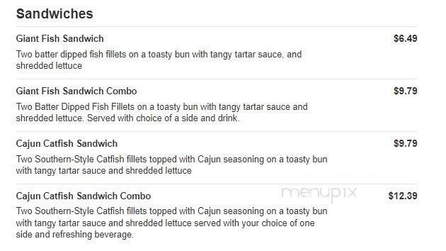 Captain D's Seafood - Lugoff, SC menu_pic