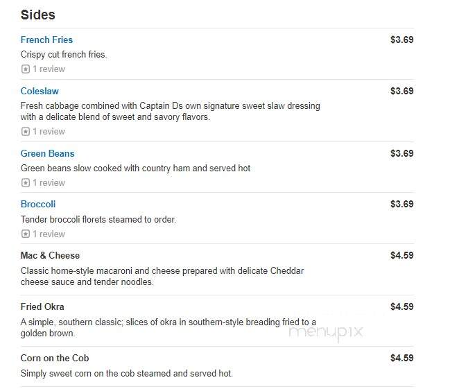 Captain D's Seafood - Lugoff, SC menu_pic
