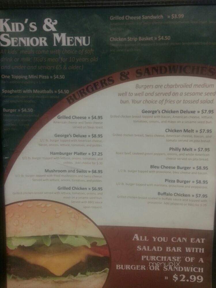 George's Pizza & Steakhouse - Brookings, SD menu_pic